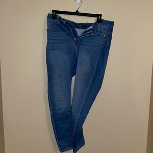 Women Plus Size Skinny Blue Denim Jeans 14W